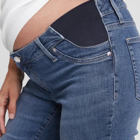 Gap Maternity Inset Panel Vintage Slim Jeans with Washwell - Picture 4 of 4